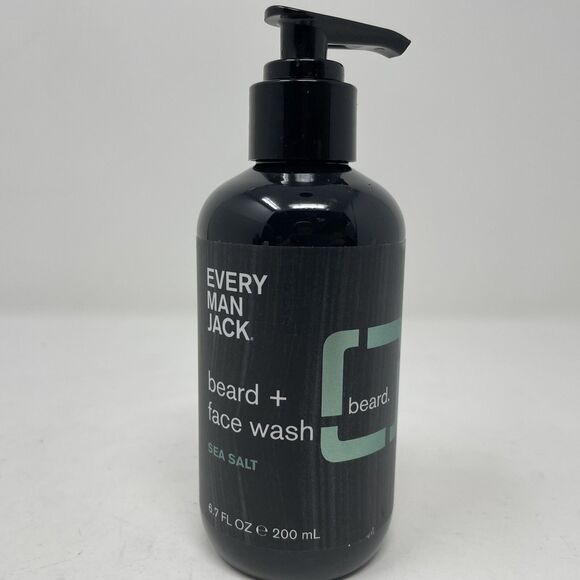 Every Man Jack Beard + Face Wash, Sea Salt, 6.7oz, Pack of 2 - Picture 2 of 5